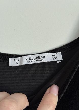 Сукня чорна pull&bear велюрова 6