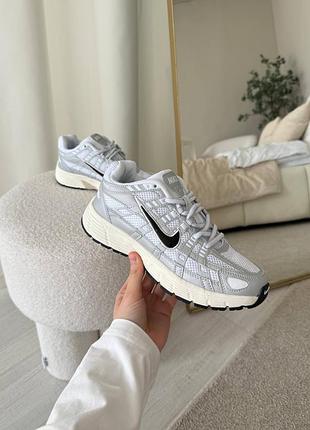 Кросівки жіночі nike p-6000 grey beige демісезонні сірі беж текстиль, в’єтнам р.37-41