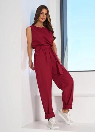 Костюмы issa plus 15102 xxl бордовый