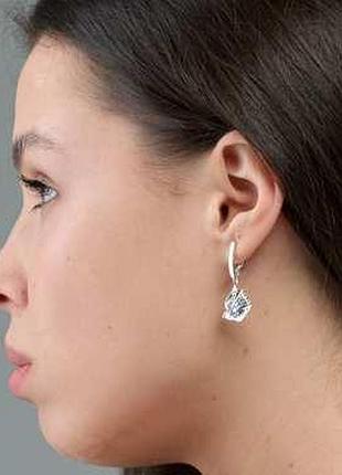Серьги пташка-заряница ametist 925 zircon / серьги пташка-заряница ametist 925 zircon