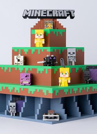 Стенд-поличка для фігурок minecraft kinder joy