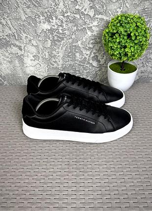 Tommy hilfiger кроссовки 44 размер кожаные черные