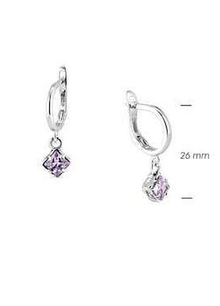 Серьги мерцание lavender 925 zirkon / серьги мерцание lavender 925 zirkon