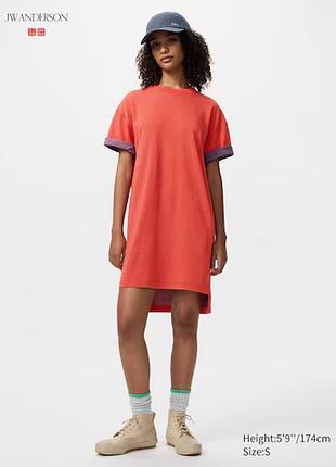 Платье-футболка оверсайз цветной блок uniqlo изнер anderson