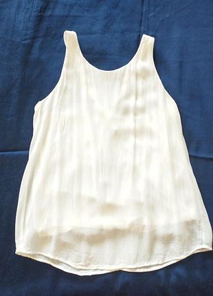 Біла майка топ, блуза, massimo dutti, xs/34