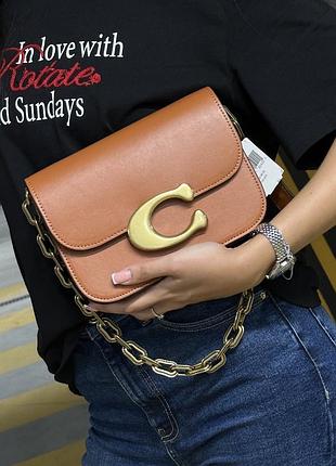 Сумка coach idol bag brown/gold
