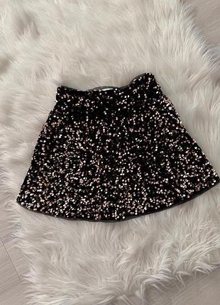 Юбка в пайетки zara
