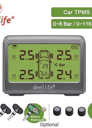 Система контроля давления в шинах tpms deelife solar внутренние датчики my66t