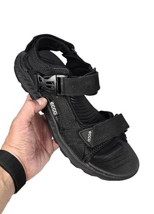 Мужские черные сандалии ecco hike sandals black x экко 44