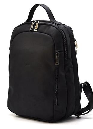 Міський чорний рюкзак ra-3072-3md tarwa шкіра crazy horse nai