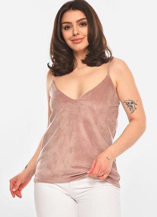 Майка женская велюр розового цвета р.onesize 214334k
