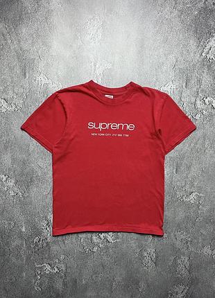 Vintage винтажная футболка supreme суприм big logo y2k size s размер с