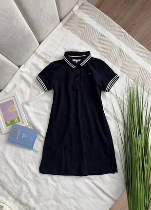 Сукня поло tommy hilfiger 8-10р, 140см, склад 96% бавовна і 4% еластан