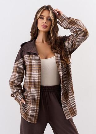 Рубашки issa plus 15337r xxl коричневый