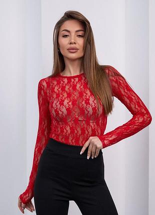 Боди issa plus 15425a s красный