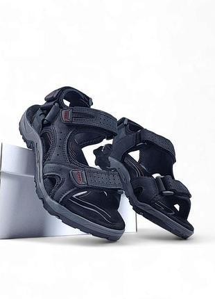 Мужские черные сандалии ecco sandals black x эко 42