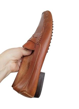 Винтажные кожаные лоферы туфли j.p. tod's (made in italy) 4