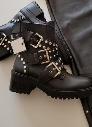 Черевики жіночі zara натуральна шкіра