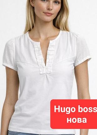Новая белая футболка hugo boss