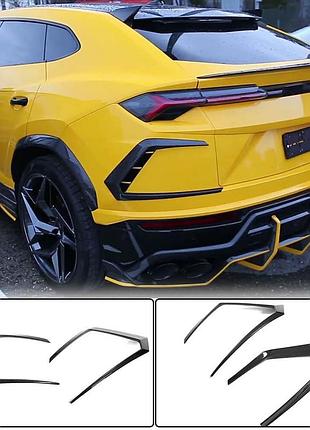 Накладки на задній бампер (сухий карбон) для lamborghini urus 2018- рр