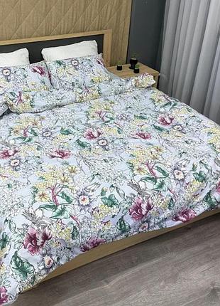 Комплект постільної білизни з ранфорсу, decorator cotton collection vernal, різнобарвний