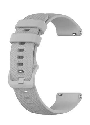 Ремешок силиконовый на умные часы hero band 3 b57 / 16 мм. / серый