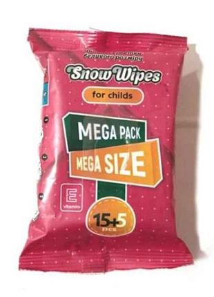 Влажные салфетки 155шт mega pack for childs тм snow wipes
