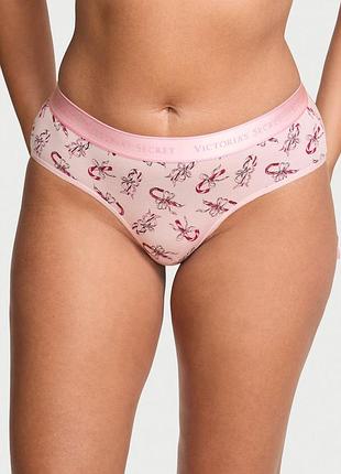 Женские трусики victoria’s secret (896517436819) logo cotton hiphugger pink candy xxl розовые