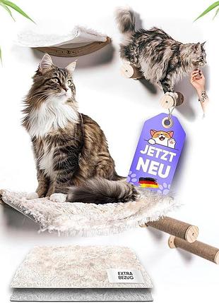 Стенка для скалолазания для кошек belatty pets®, 2 сверхмягких одеяла на липучках, гамак для кошек