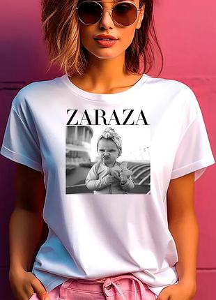 Футболка женская с прикольным принтом "зараза - zaraza"