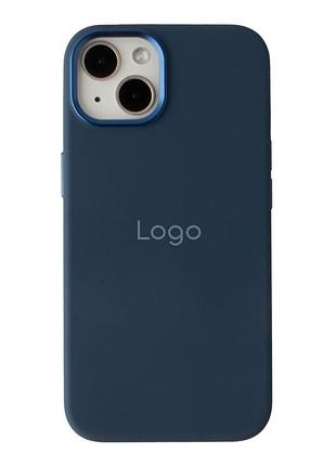 Чохол silicone case metal buttons (aa) для iphone 13 midnight blue