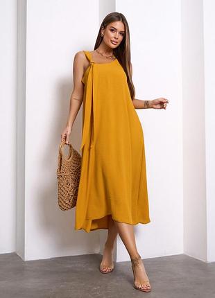 Платья issa plus 14123 4xl горчичный
