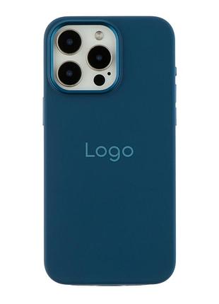 Чохол silicone case metal buttons (aa) для iphone 15 pro max midnight blue