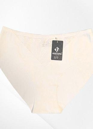 Трусики безшовні anttifu lingerie 885 розмір xl-3xl мікрофібра молочний, xxxl