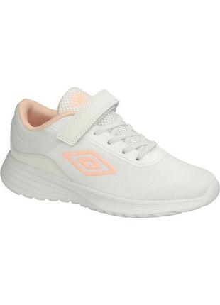 Кросівки для дівчинки umbro сітка на липучці 33.5 (21.8 см) білий лососевий