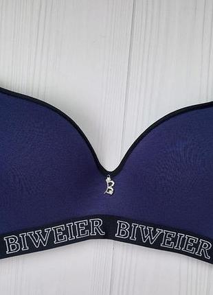 Бюстгальтер biweier спортивный без косточек синий 85b 30301