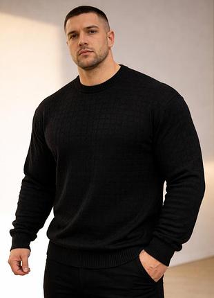 Свитер мужской демисезонный triko больших размеров черный