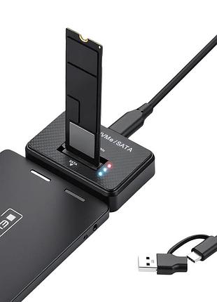 Докстанция для ssd eluteng m.2 nvme и sata 10gbps usb-c 2230-2280