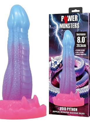Фаллоимитатор силиконовый power monsters void python на присоске, фиолетовый, 4 см х 20.5 см sexual fantasy 2