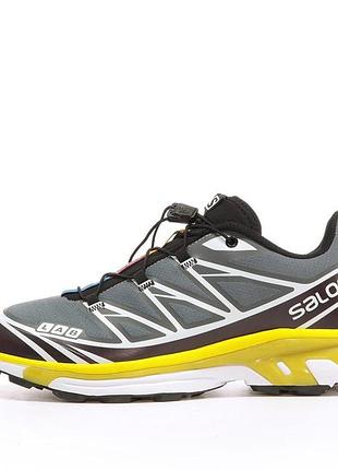 Salomon xt-6 goretex grey yellow advanced чоловічі кросівки 41