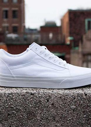 Кеды белые женские vans old skool mono white full white 38