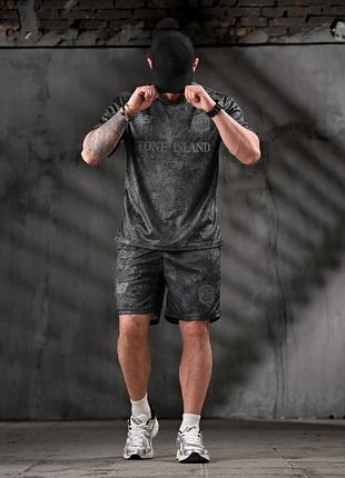 Летний комплект stone island x new balance black вт1165