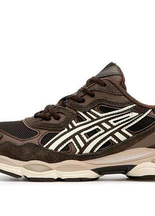 Мужские кроссовки asics gel nyc brown beige 41-42-43