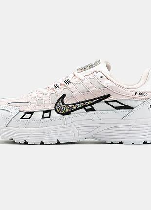 Женские кроссовки nike p-6000 pink white 37-39-40