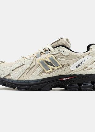 Мужские кроссовки new balance 1906d beige black 40