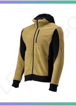 Флисовая худи yato с капюшоном и 5 карманами для мужчин xxl хаки-черный кофта для активного отдыха