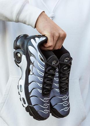 Мужские кроссовки nike air max plus tn black white 40-41-42-43-44-45