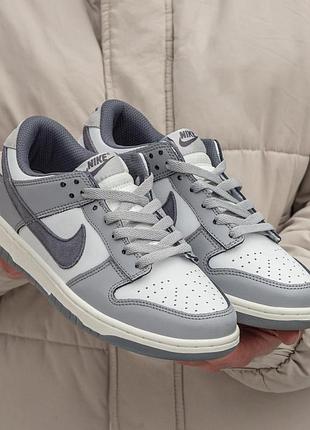 Мужские кроссовки nike sb dunk white grey 40-41-42-44-45