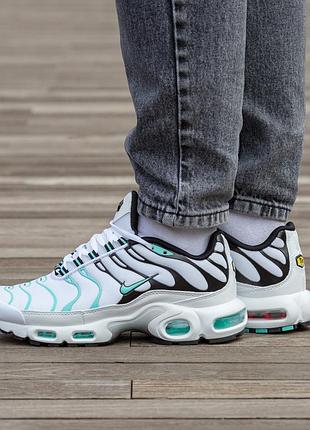 Мужские кроссовки nike air max plus tn white mint 41-43-44