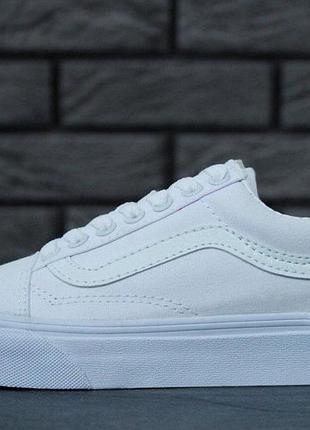 Кеды vans old skool mono white full white белые женские 37